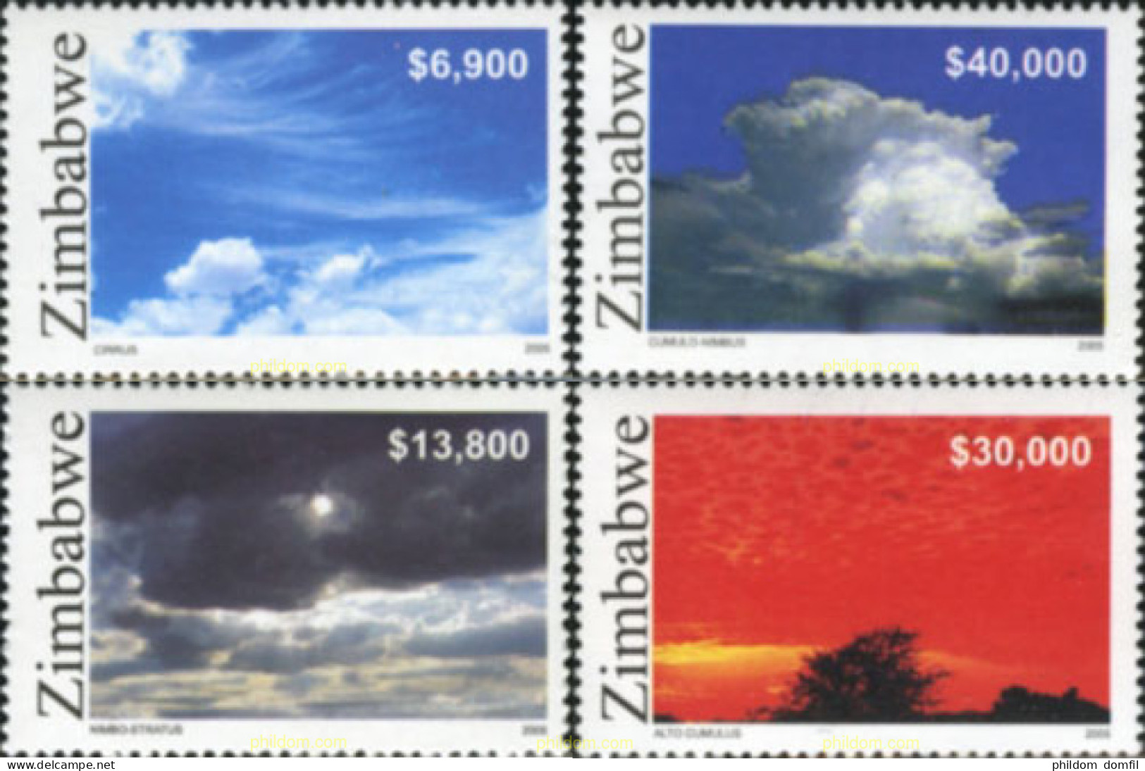 182972 MNH ZIMBABUE 2005 NUBES - Zimbabwe (1980-...)