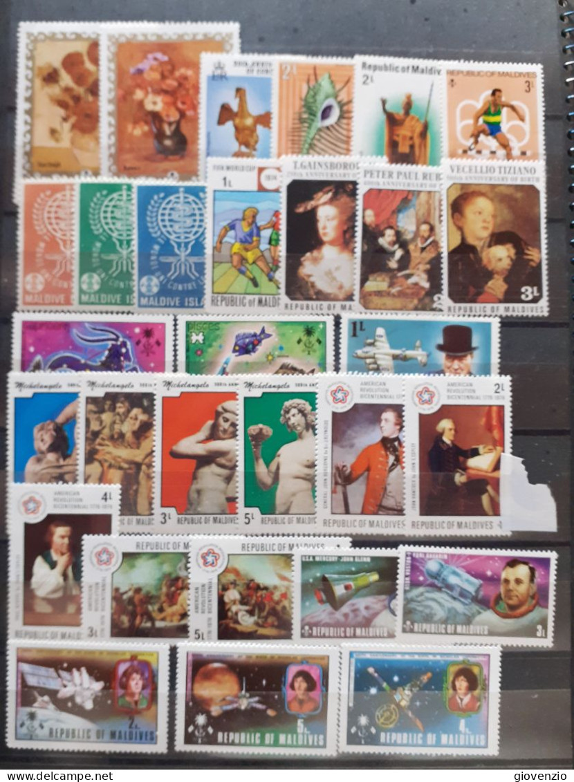 MALDIVES LOT IN 2 PAGES MNH**/MH* - Lots & Kiloware (mixtures) - Max. 999 Stamps