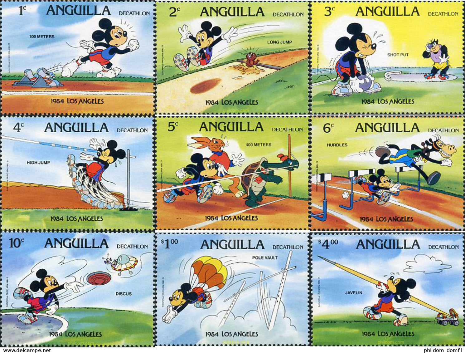 48287 MNH ANGUILLA 1984 23 JUEGOS OLIMPICOS VERANO LOS ANGELES 1984 - Anguilla (1968-...)