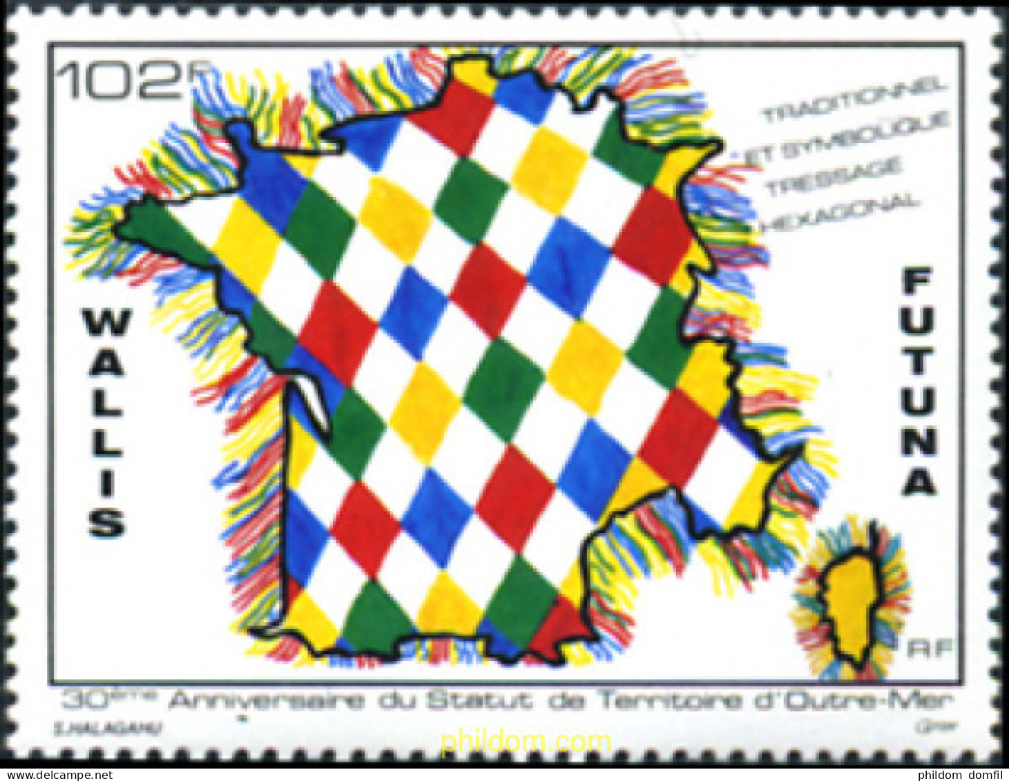 263628 MNH WALLIS Y FUTUNA 1991 30 AÑOS DE TERRITORIOS FRANCESES DE ULTRAMAR - Unused Stamps