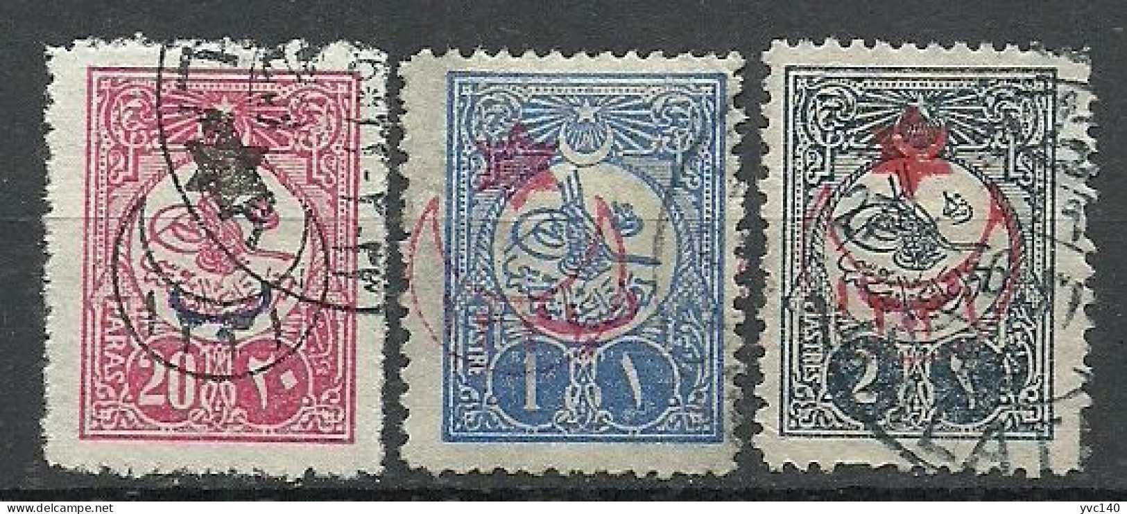 Turkey; 1915 Overprinted War Issue Stamps (Complete Set) - Gebruikt