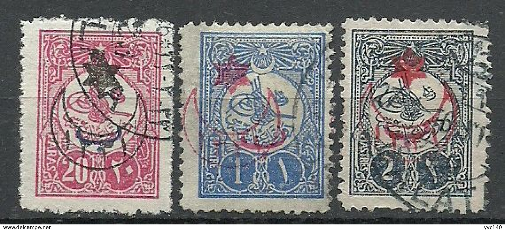 Turkey; 1915 Overprinted War Issue Stamps (Complete Set) - Usati