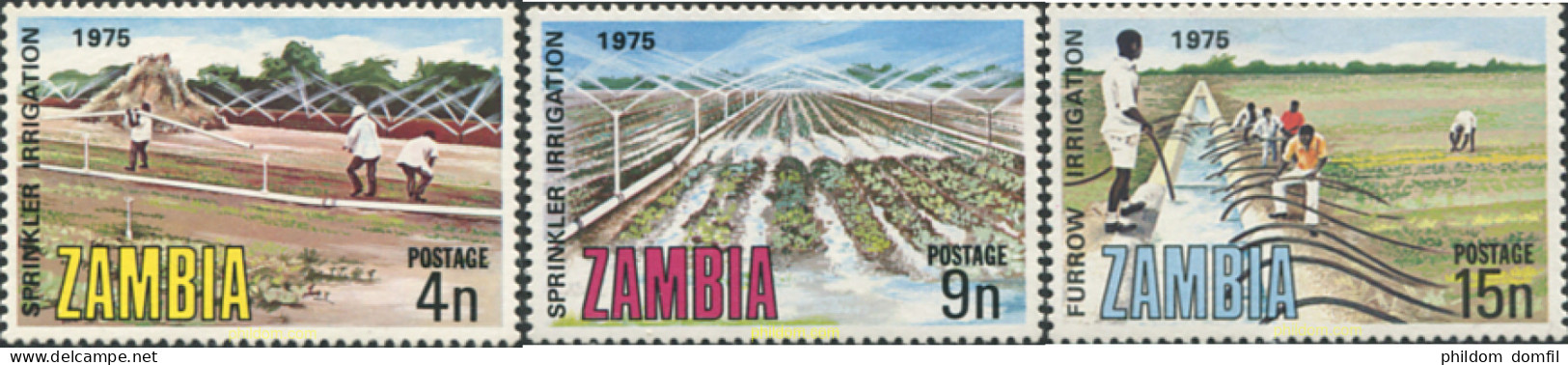 286791 MNH ZAMBIA 1975 IRRIGACION Y DRENAJE - Zambie (1965-...)