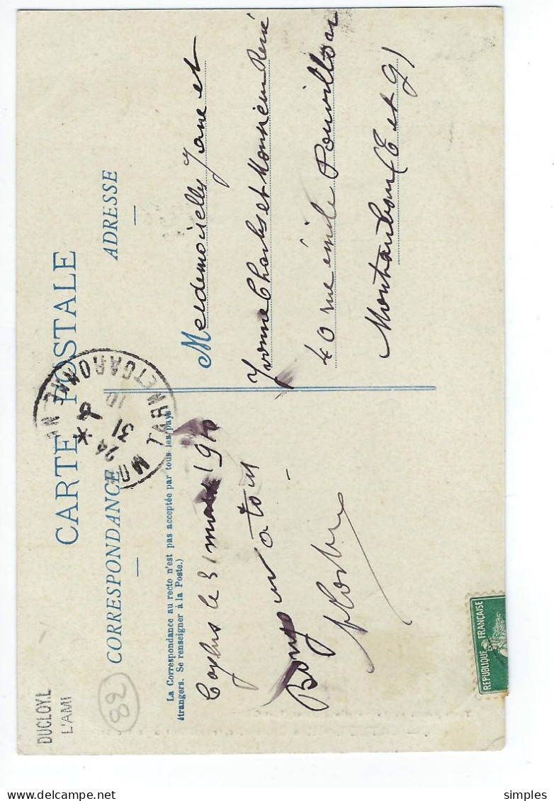 CPA  De CAYLUS  Centenaire Travaillant à La Tresse, Carte TCV De 1910 - Caylus