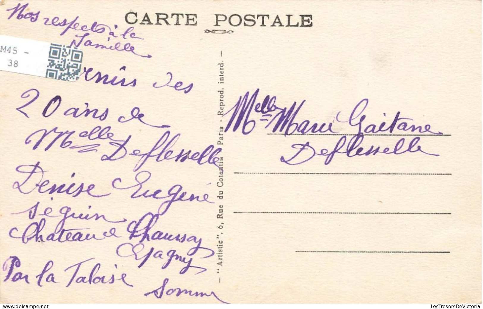 FRANCE - Chaussoy - Vue Sur Le Château - Carte Postale Ancienne - Otros & Sin Clasificación