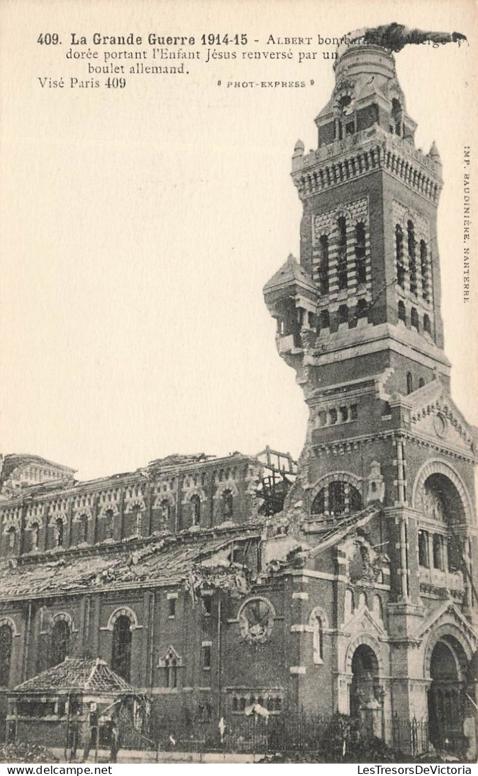 MILITARIA - La Grande Guerre 1914-15 - Bombardement - L'église - Carte Postale Ancienne - Other Wars