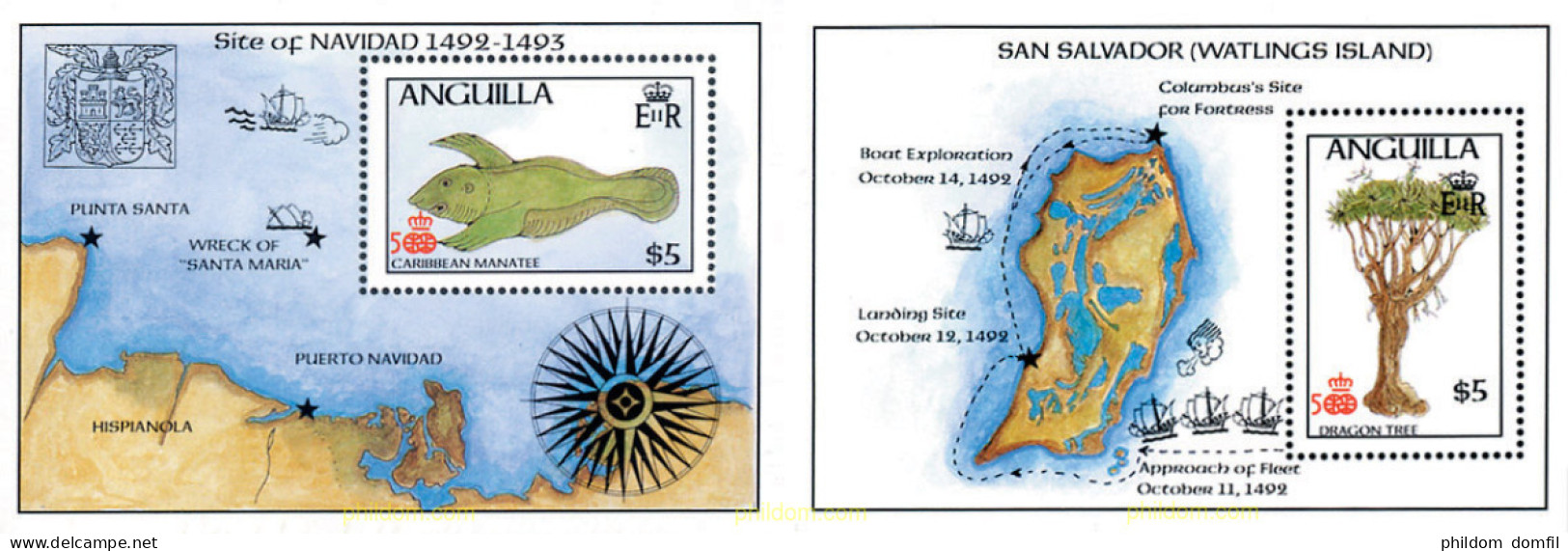 47158 MNH ANGUILLA 1986 500 ANIVERSARIO DEL DESCUBRIMIENTO DE AMERICA - Anguilla (1968-...)