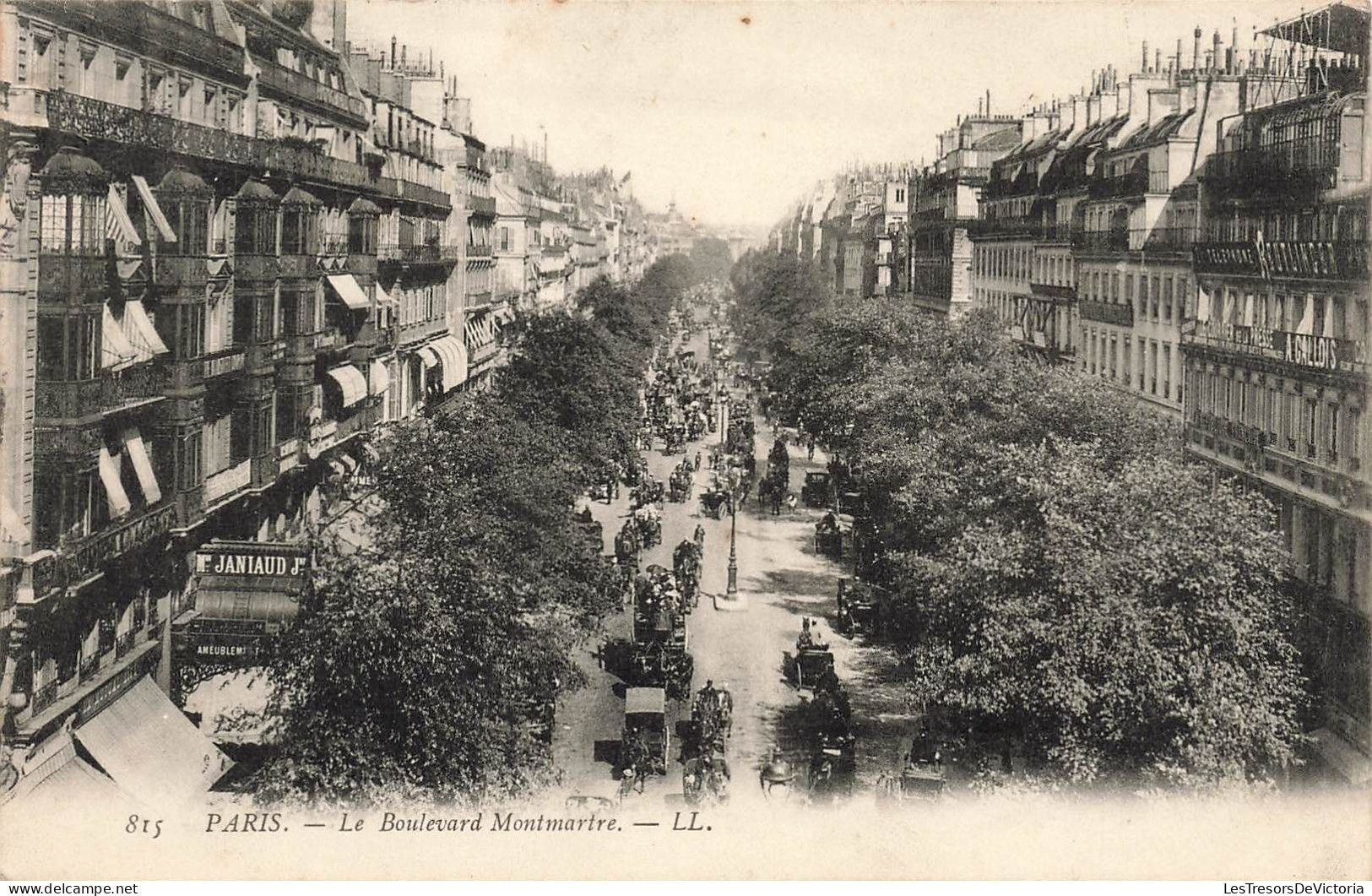 FRANCE - Paris - Le Boulevard Montmartre - L L - Vue D'ensemble Du Boulevard - Animé  - Carte Postale Ancienne - Plazas