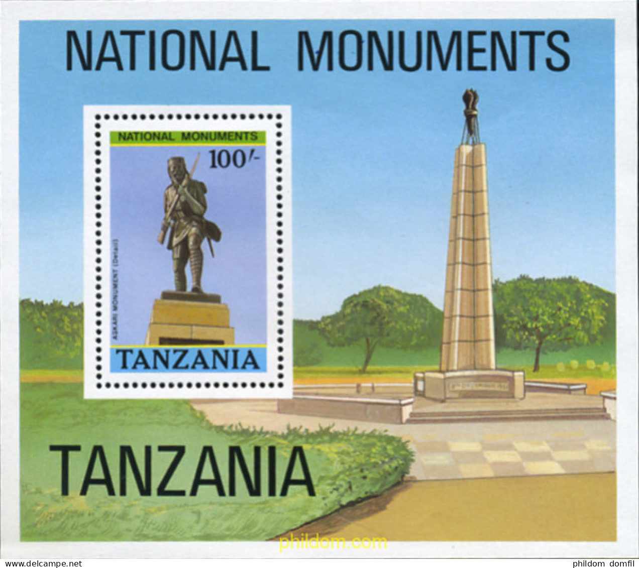 365226 MNH TANZANIA 1988 MONUMENTOS - Tanzania (1964-...)