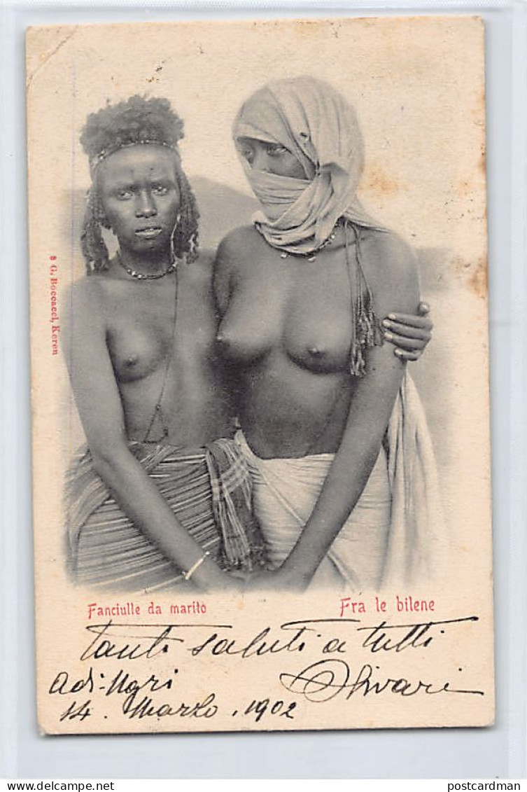 Eritrea - Ethnic Nude - Married Girls - Bilen People - Publ. G. Boccacci - Erythrée