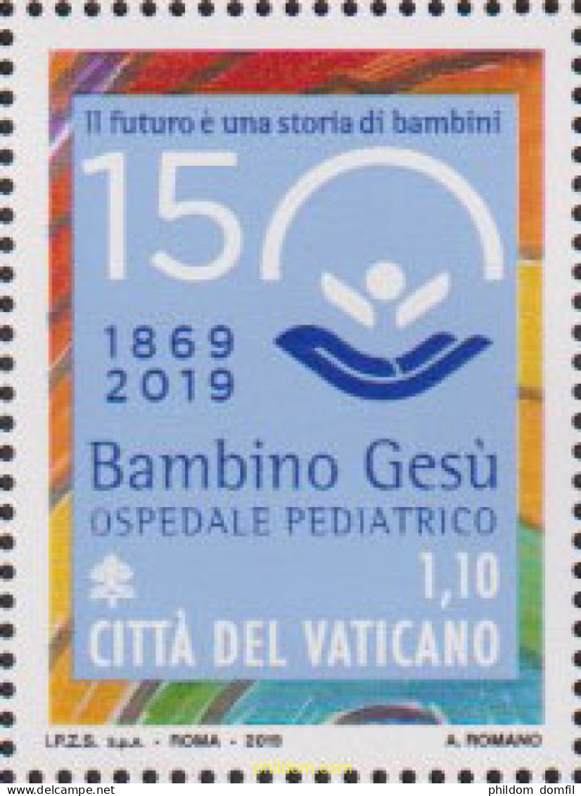 612974 MNH VATICANO 2019 HOSPITAL PEDIATRICO DEL NIÑO JESUS - Unused Stamps