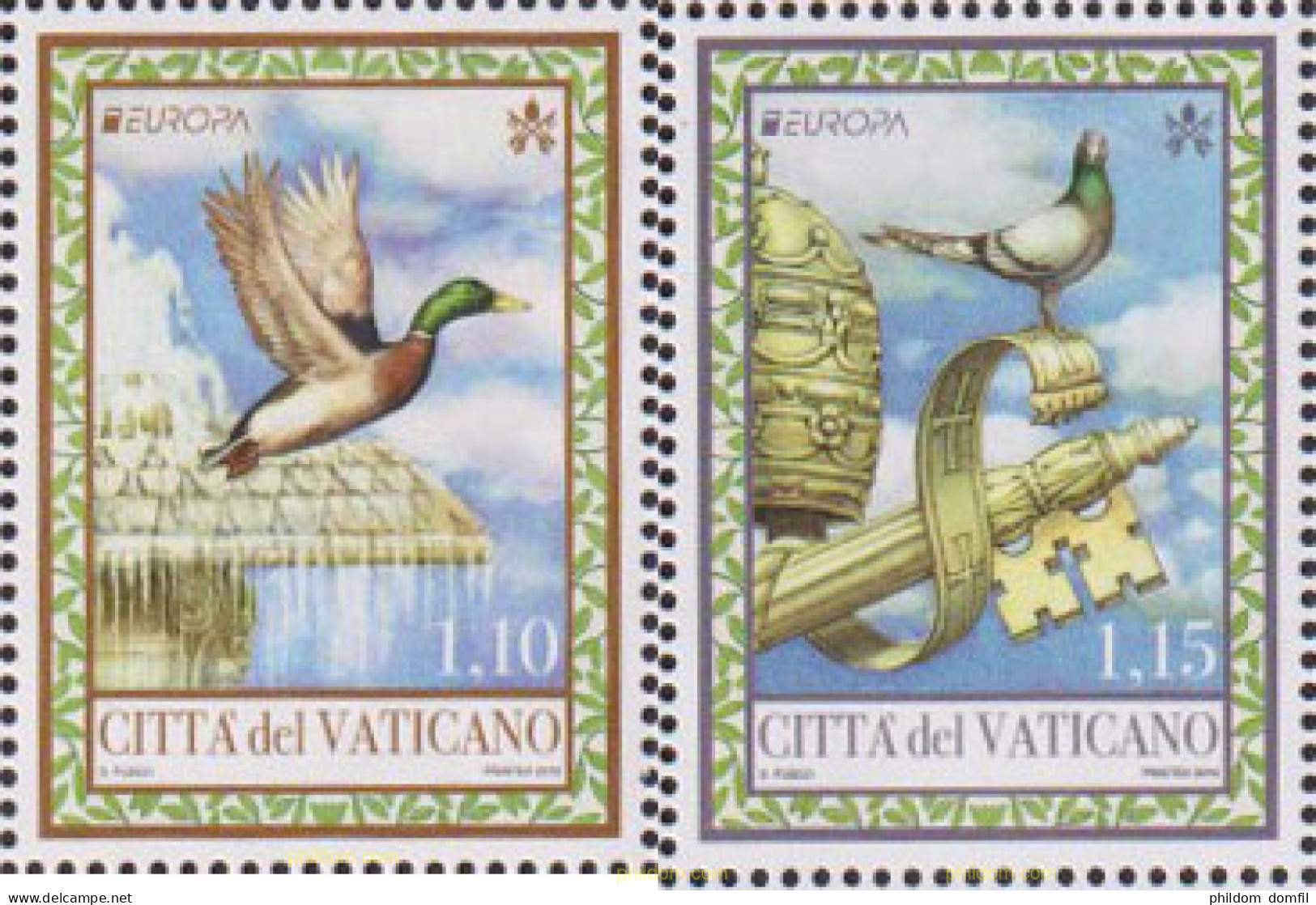 612977 MNH VATICANO 2019 EUROPA CEPT 2019 - NATIONAL BIRD - Neufs