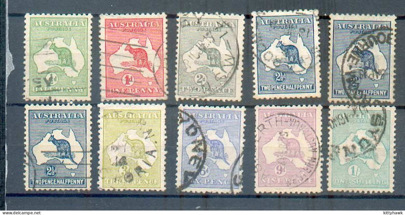 B 188 - Australie - YT 1-2-3aA-4-4aA-4aB-5-8aA-9aA-10aA ° Obli - Used Stamps