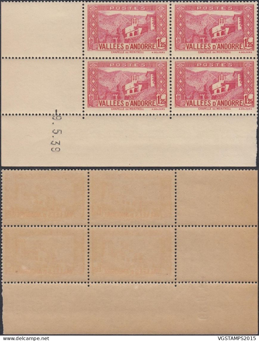 Andorre 1939 - Andorre Française -Timbres Neufs.Yvert Nr.:77 Michel Nr.: A40. Coin Daté: 09/5/39.RARE¡¡.. (EB) AR-02069 - Nuevos