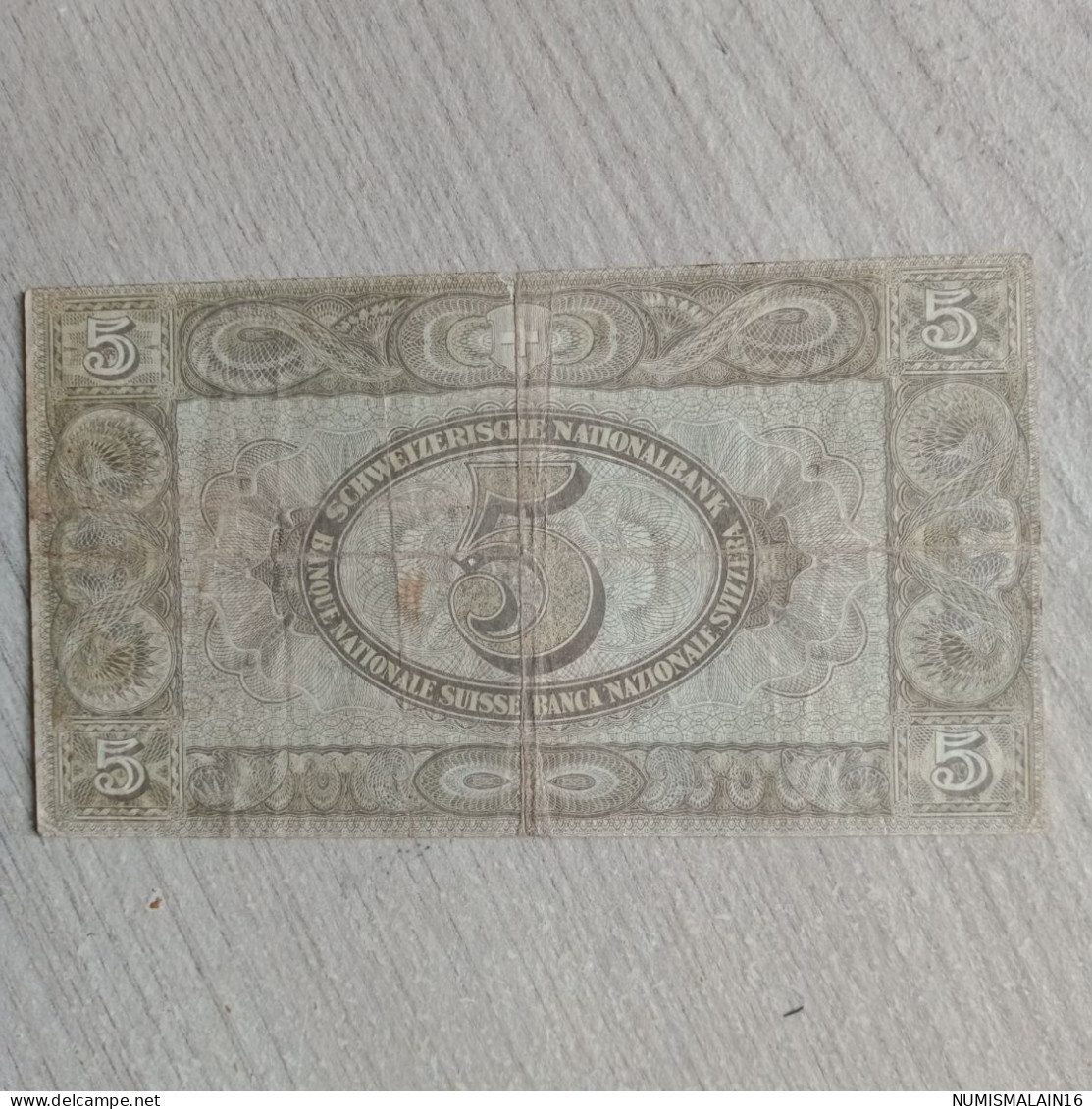 Suisse - Billet De 5 Francs De 1921- Recherché - Svizzera