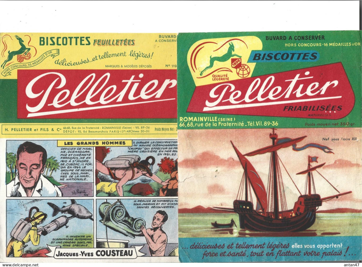 8 Buvards BISCOTTES PARE PELLETIER REINETTE - Bizcochos