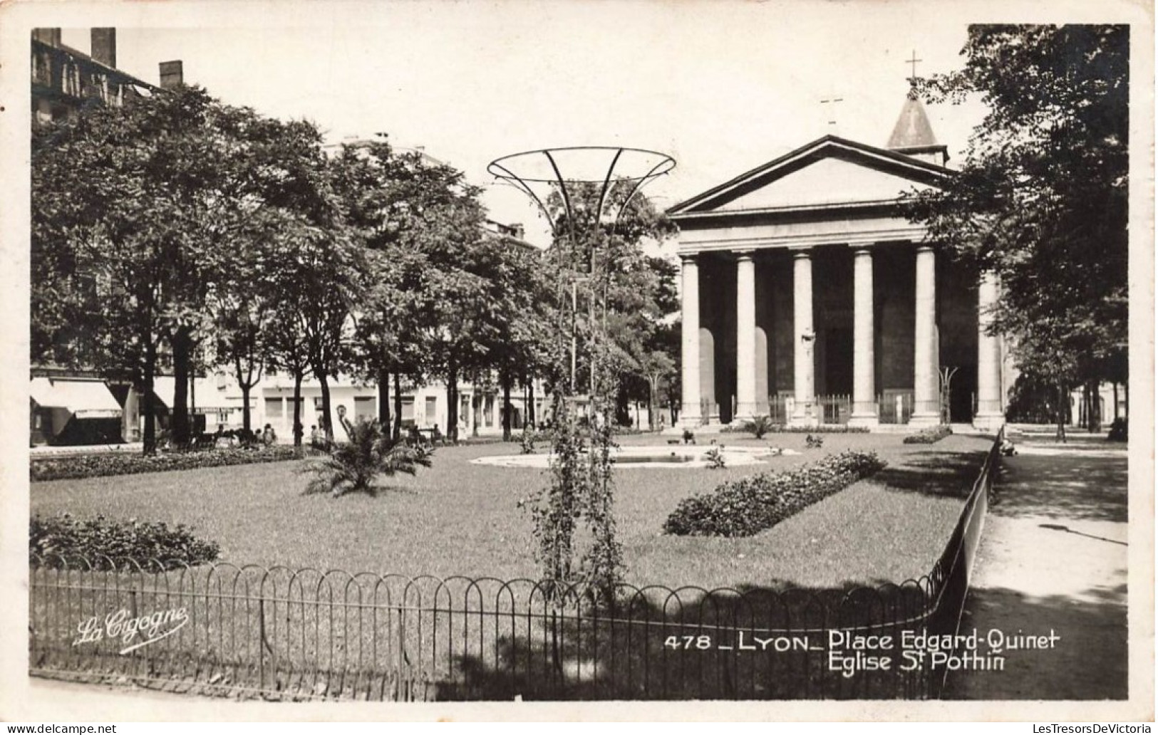 FRANCE - Lyon - Place Edgard-Quinet - Eglise Saint Pothin - Carte Postale Ancienne - Autres & Non Classés