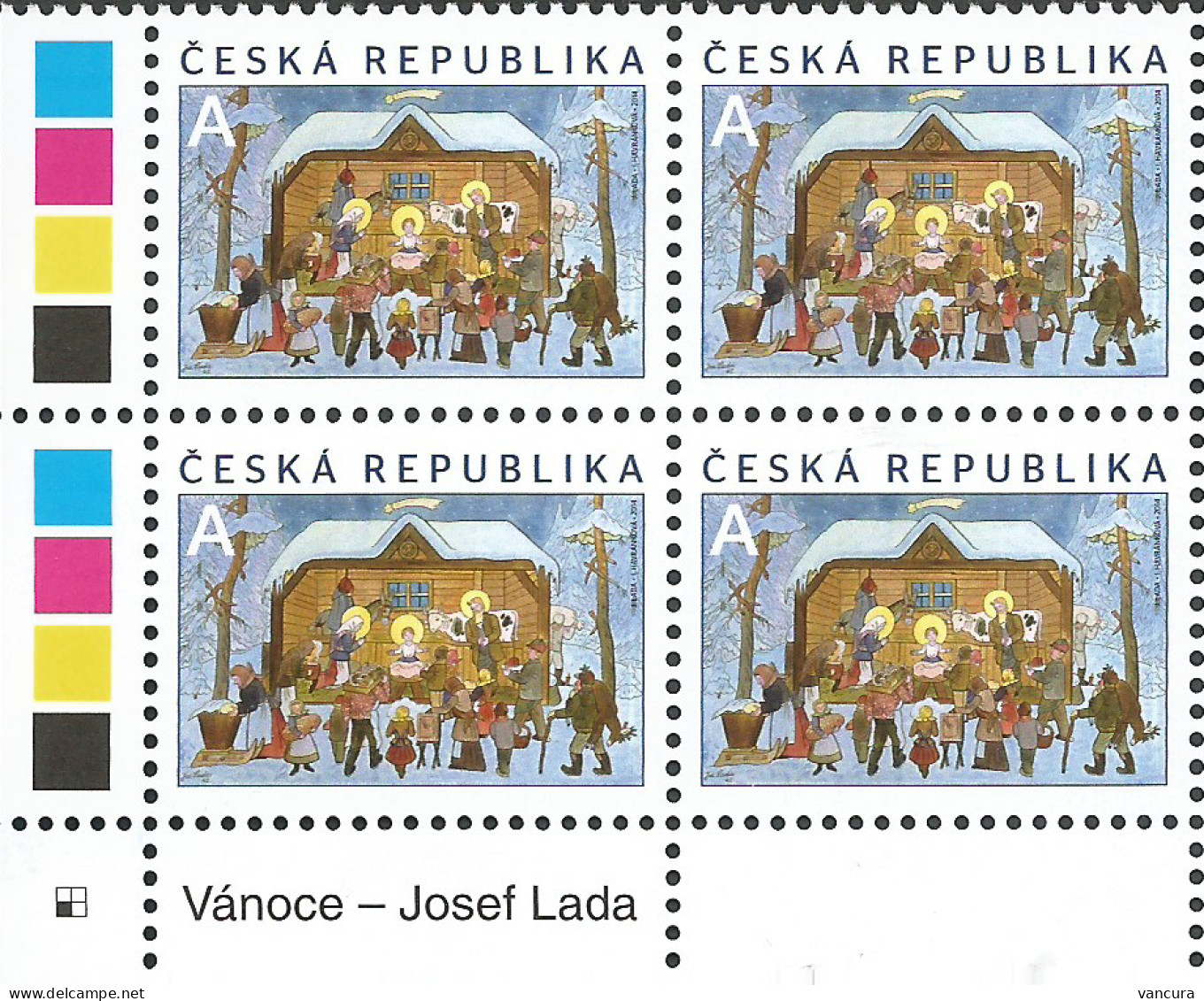 828 Czech Republic Lada's Christmas Holy Family 2014 - Unused Stamps