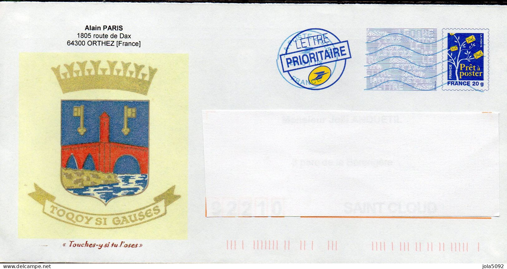 PAP - Orthez - Prêts-à-poster:Overprinting/Blue Logo