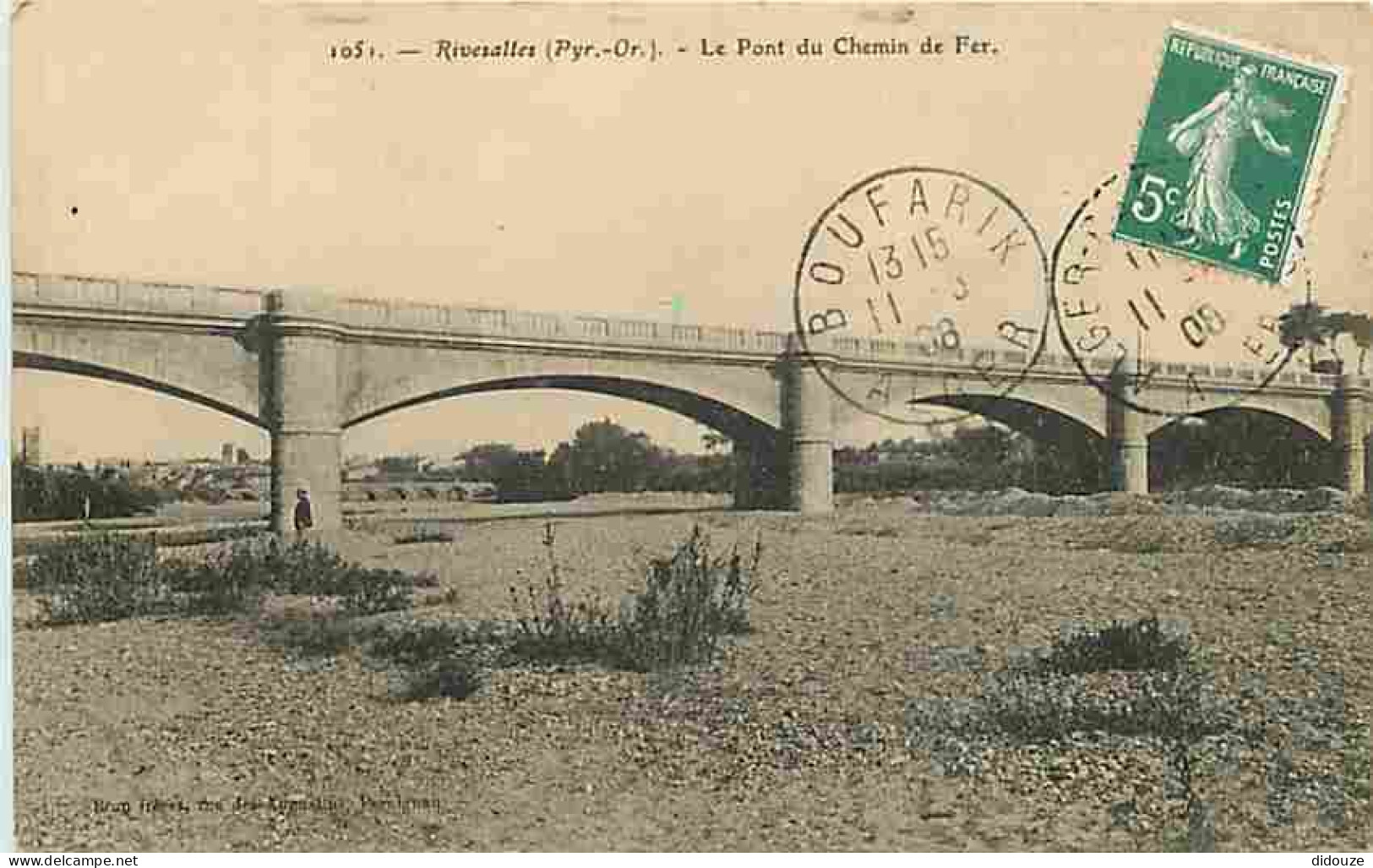 66 - Rivesaltes - Le Pont Du Chemin De Fer - CPA - Voir Scans Recto-Verso - Rivesaltes