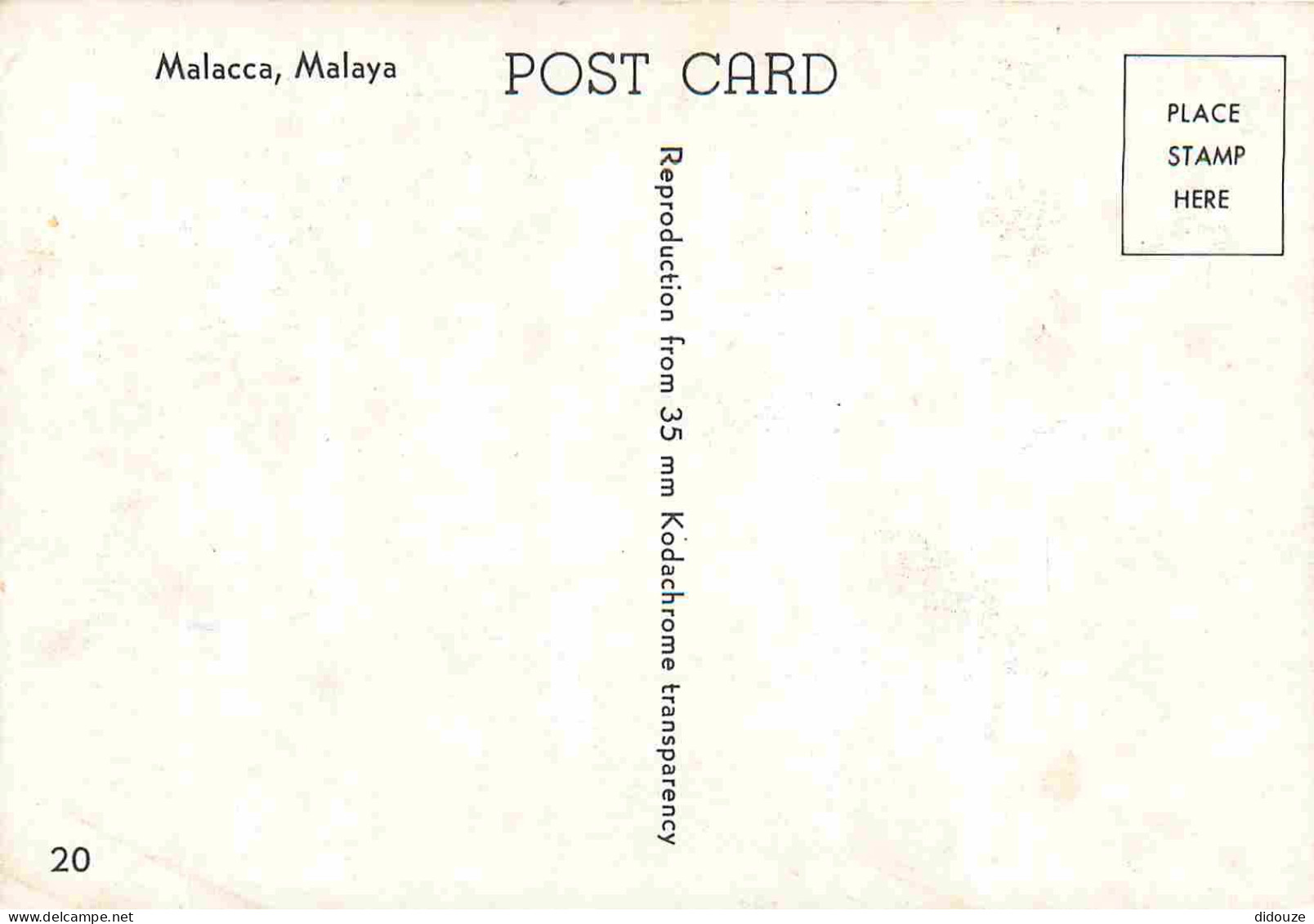 Malaisie - Malacca - Malaysia - CPM 13 X 9 Cms - Voir Scans Recto-Verso - Malaysia