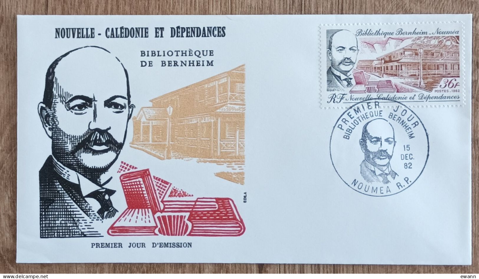 Nouvelle Calédonie - FDC 1982 - YT N°465 - Bibliothèque Bernheim De Nouméa - FDC