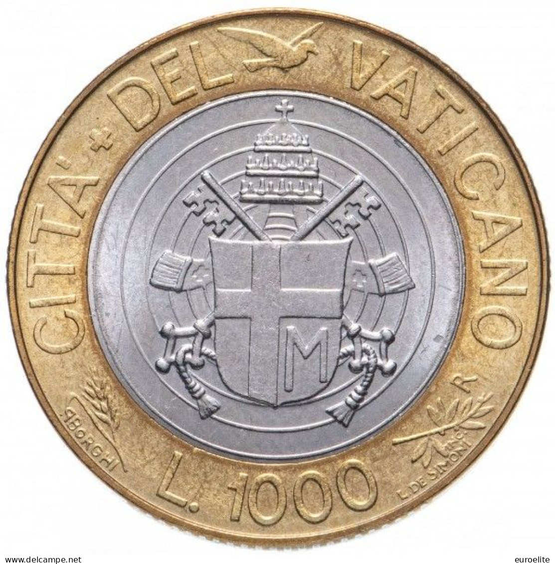 VATICANO GIOVANNI PAOLO II  1000 Lire ANNO 1998 - Vatican