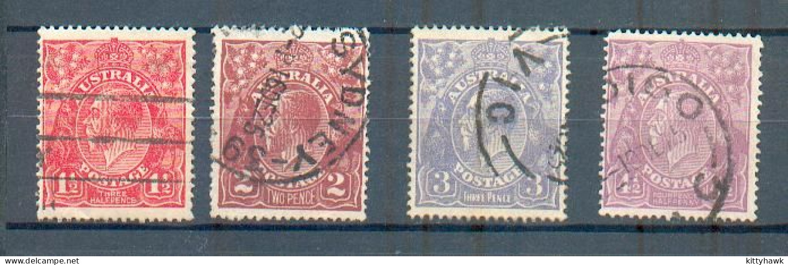 B 193 - AUSTRALIE - YT 37-38-39-41 ° Obli - Used Stamps