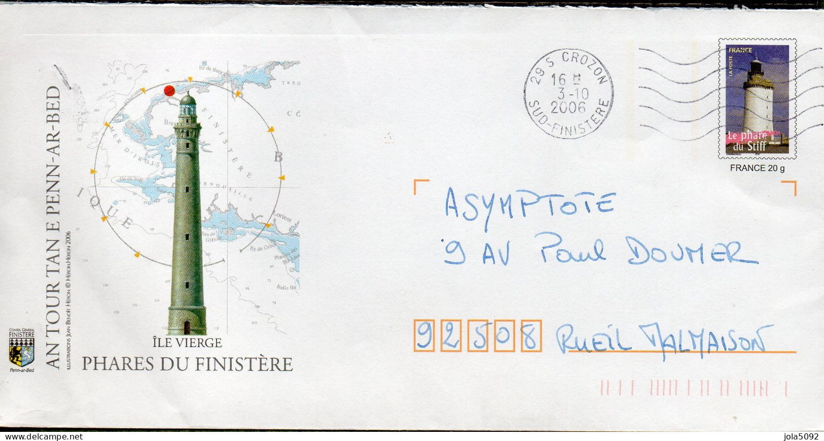 PAP - Phares Du Finistère - Île Vierge - Prêts-à-poster:private Overprinting