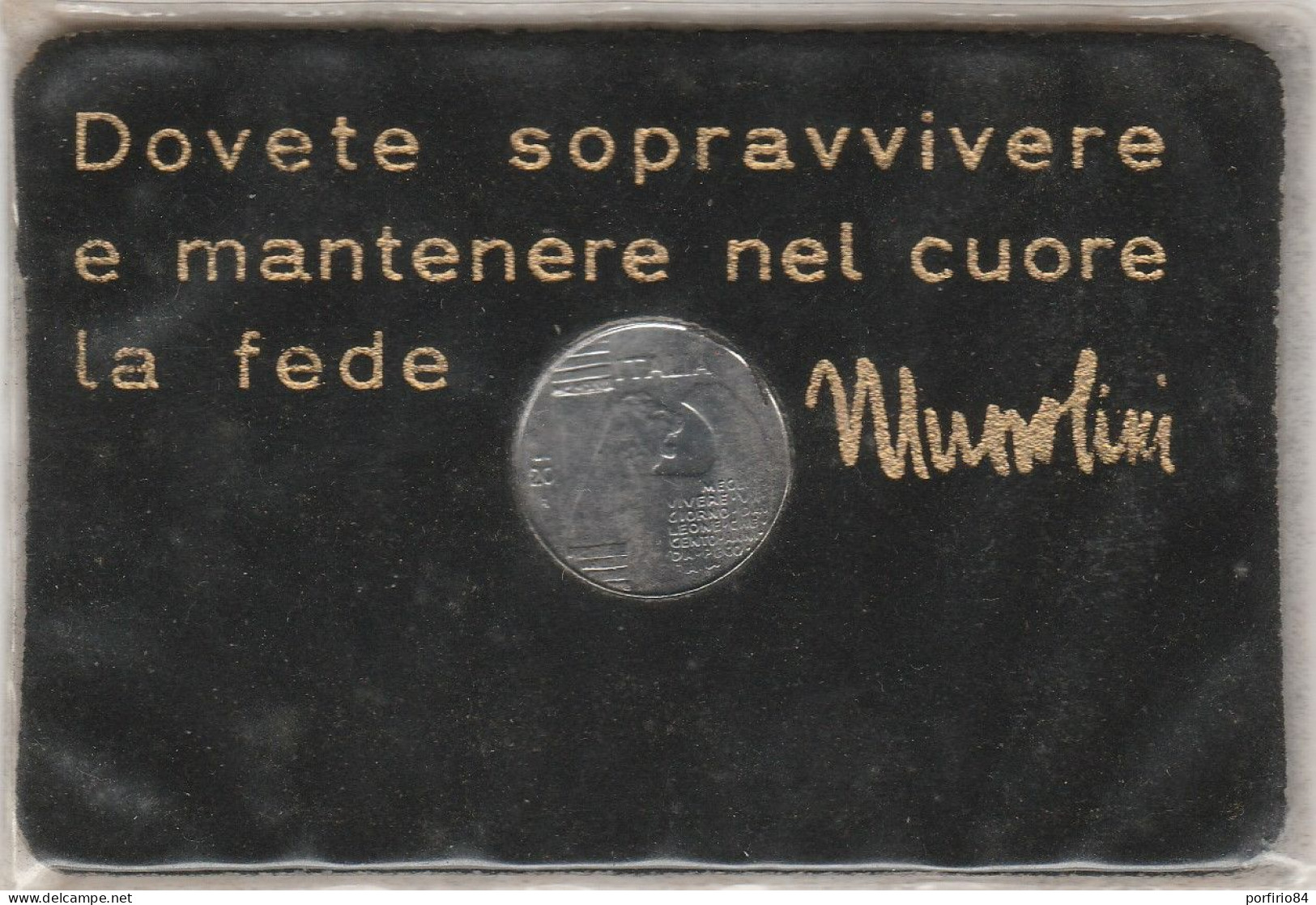 MUSSOLINI 1 FOLDER CON MONETA DEL CENTENARIO BENITO MUSSOLINI MILITARIA - Andere & Zonder Classificatie