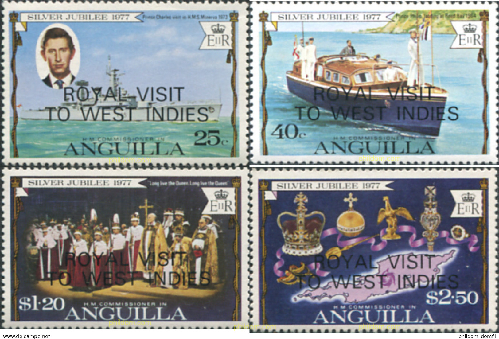282359 MNH ANGUILLA 1977 VISITA REAL - Anguilla (1968-...)