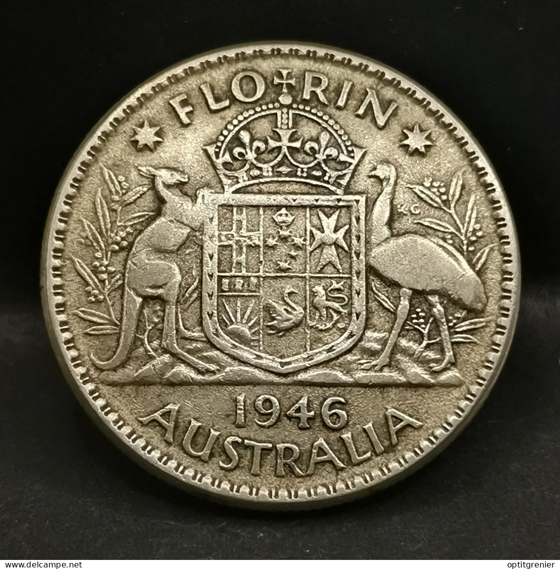 1 FLORIN ARGENT 1946 GEORGE VI AUSTRALIE / AUSTRALIA SILVER - Florin