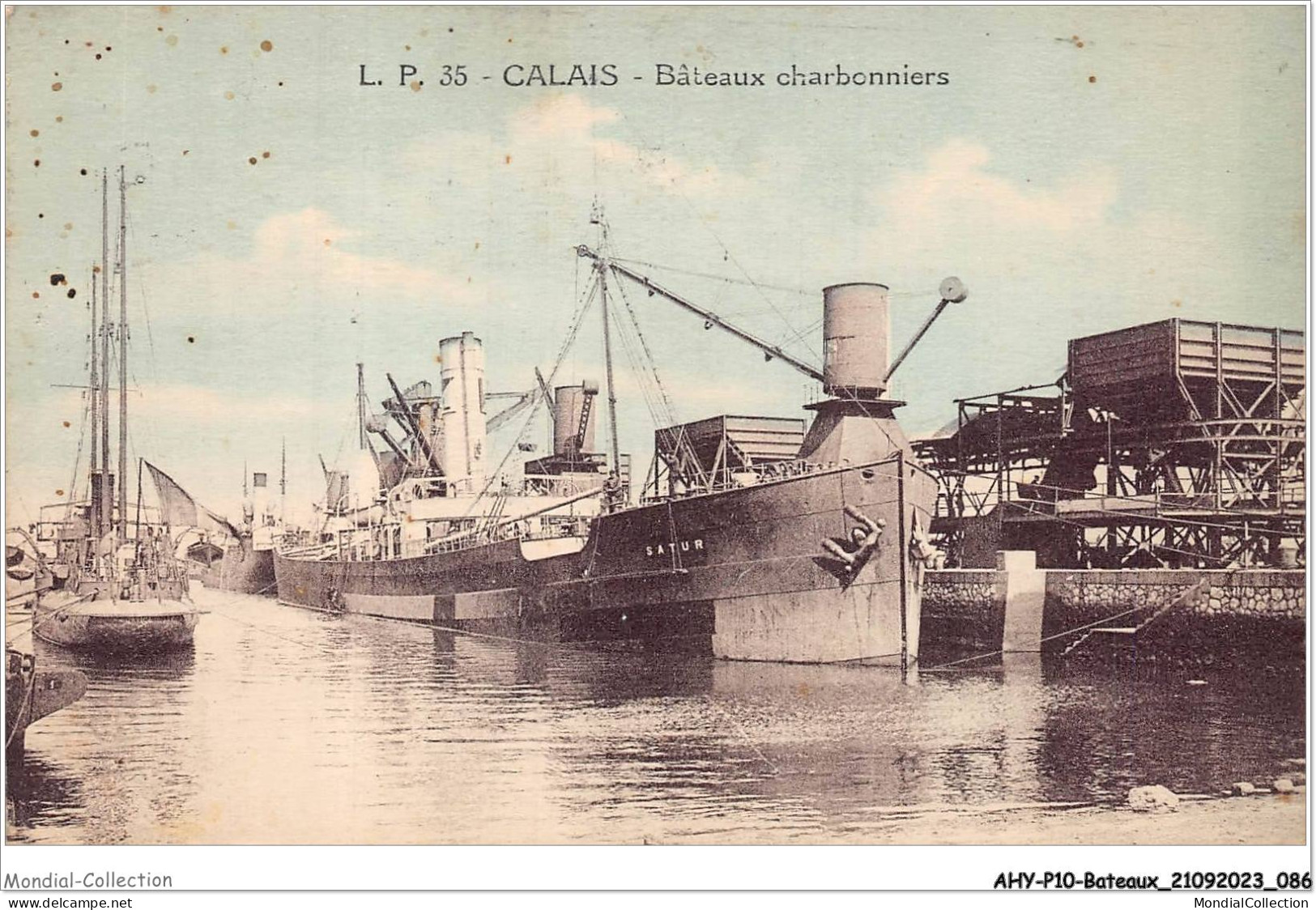 AHYP10-0828 - BATEAUX - CALAIS - BATEAUX CHARBONNIERS - Tankers