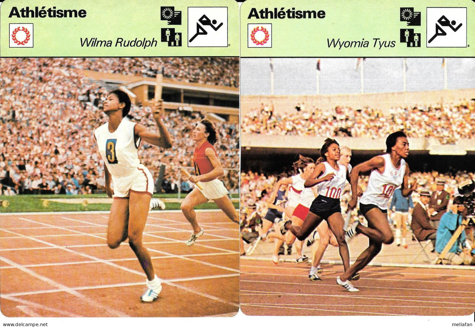 GF1883 - SPORTCASTER - FRANCIE LUTZ-LARRIEU - WILMA RUDOLPH - WYNOMIA TYUS -GEORGE WOODS - AL FEUERBACH - MAC WILKINS - - Atletismo