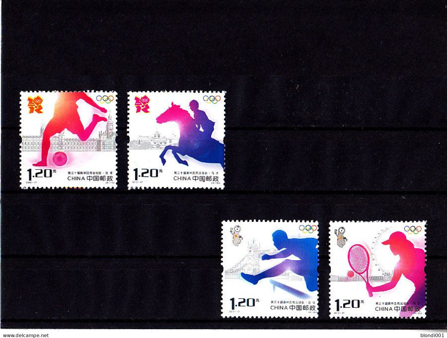 Olympics 2012 - Tennis - CHINA - Set MNH - Summer 2012: London