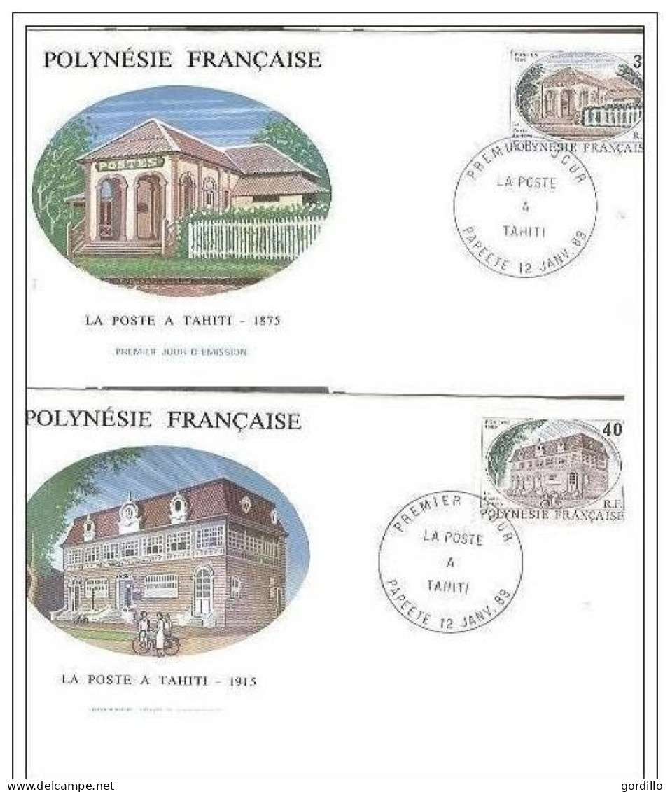 2 FDC Polynésie La Poste à Tahiti 1989. - FDC