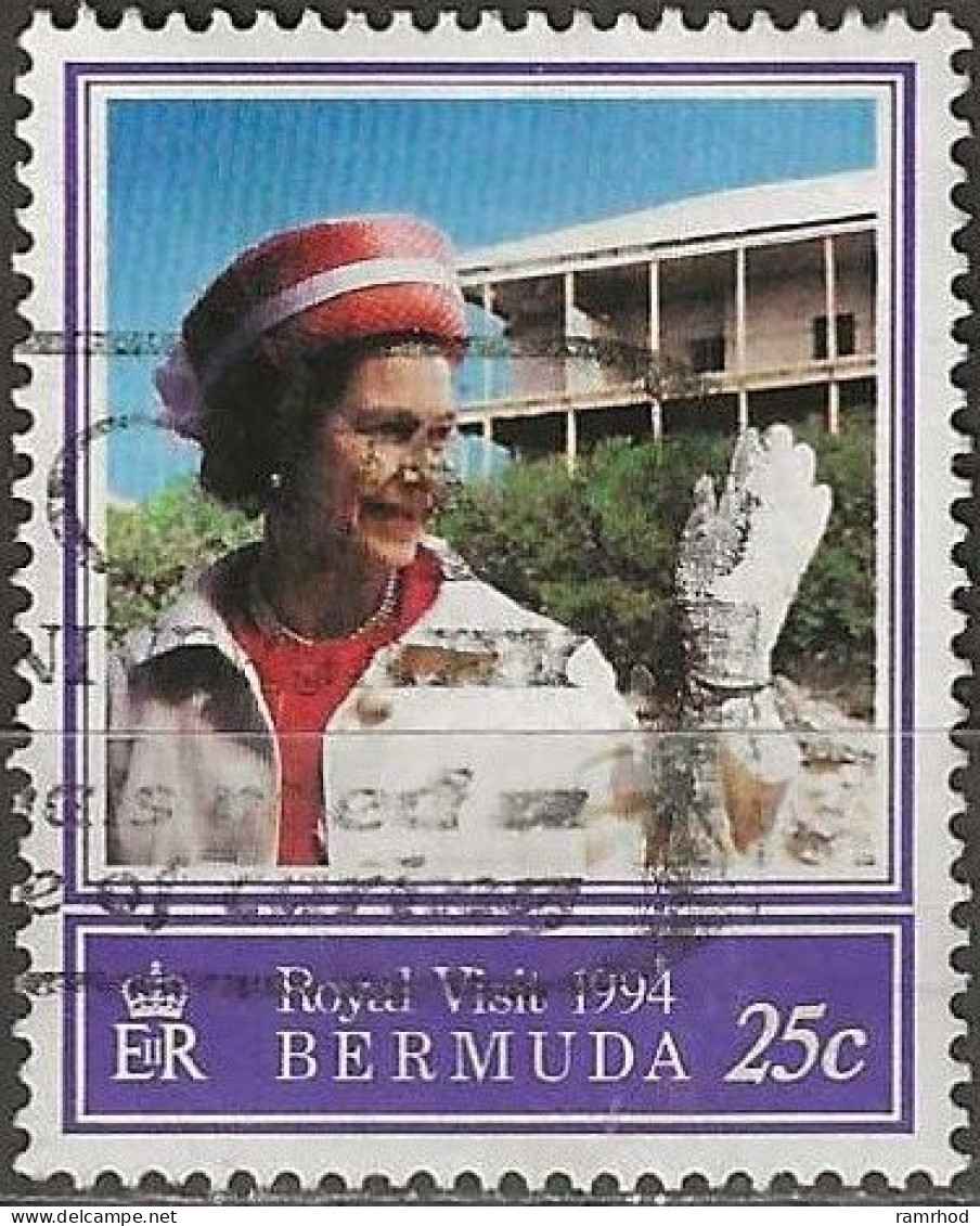 BERMUDA 1994 Royal Visit - 25c. - Queen Elizabeth II In Bermuda AVU - Bermudes