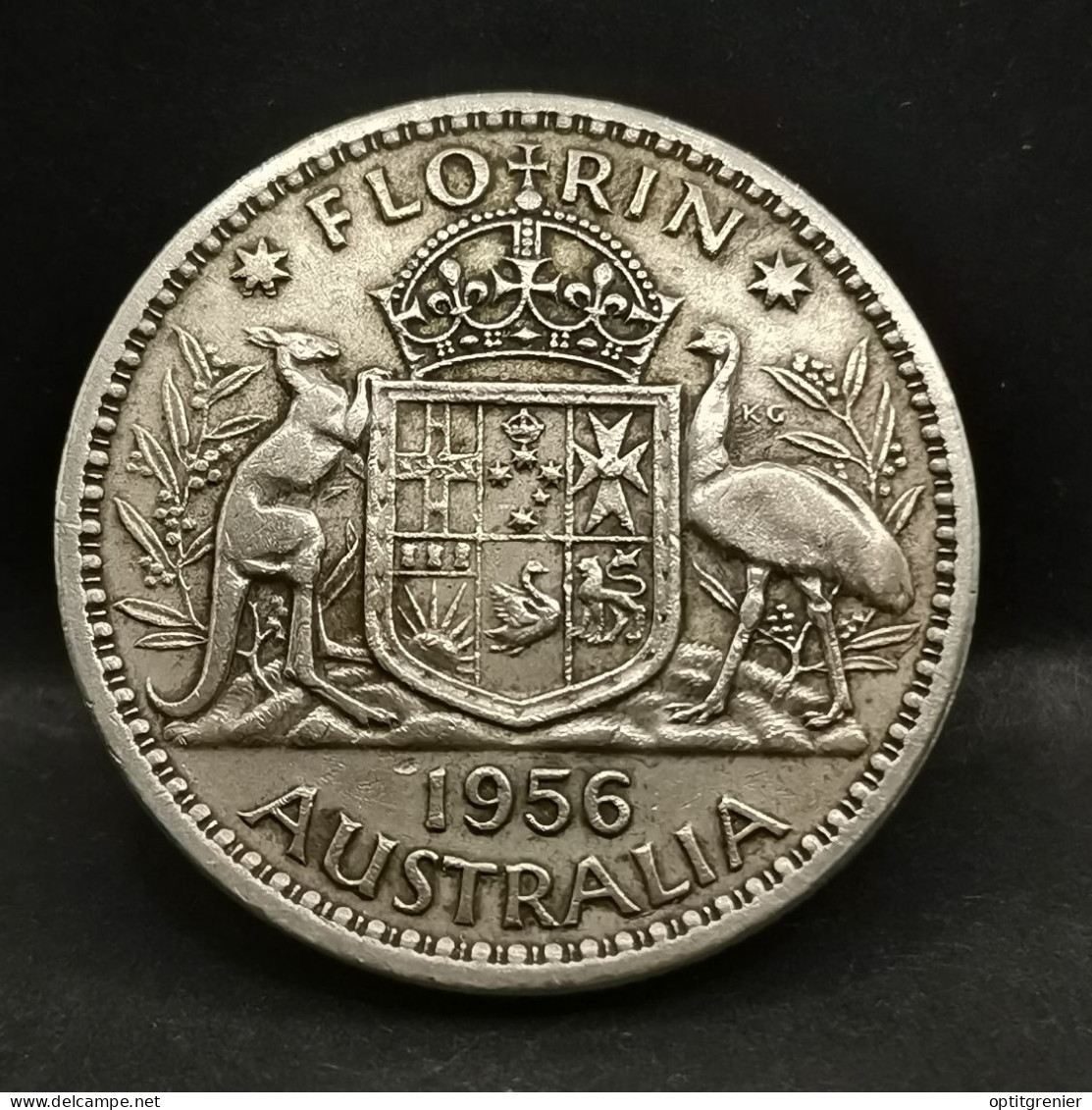 1 FLORIN ARGENT 1956 ELIZABETH II AUSTRALIE / AUSTRALIA SILVER - Florin