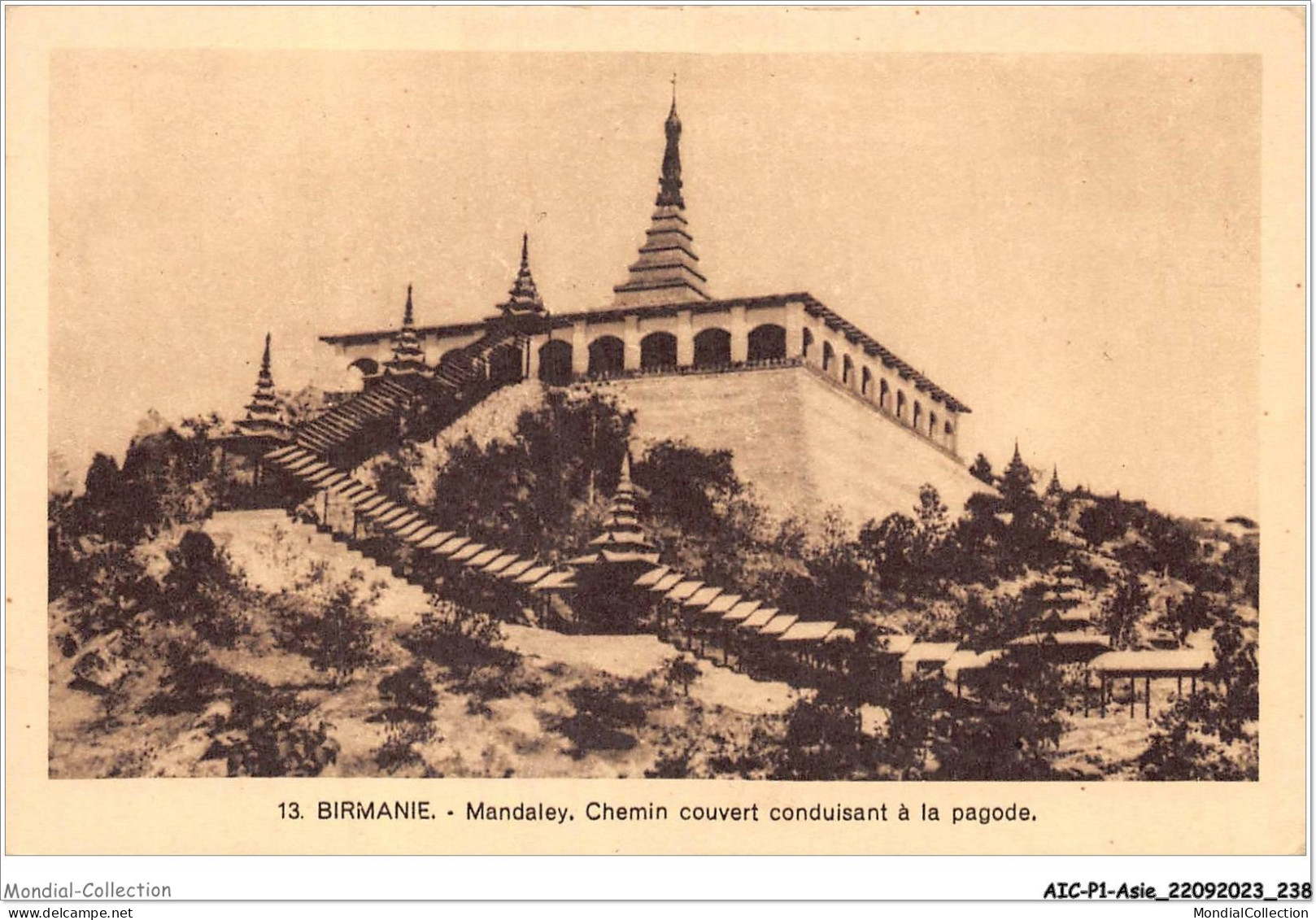 AICP1-ASIE-0120 - BIRMANIE - Mandaley - Chemin Couvert Conduisant à La Pagode - Myanmar (Burma)