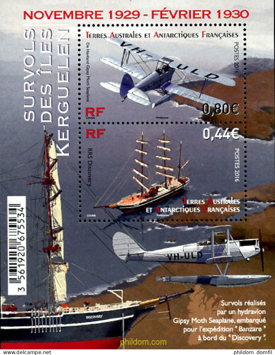 355037 MNH ANTARTIDA FRANCESA 2016 VUELO SOBRE KERGEELEN - Ungebraucht