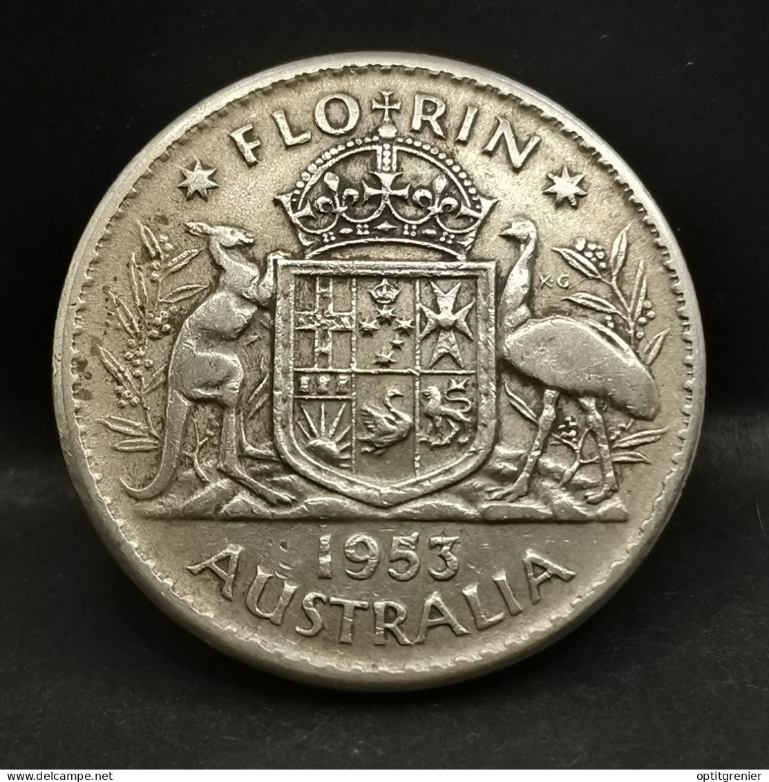 1 FLORIN ARGENT 1953 ELIZABETH II AUSTRALIE / AUSTRALIA SILVER - Florin