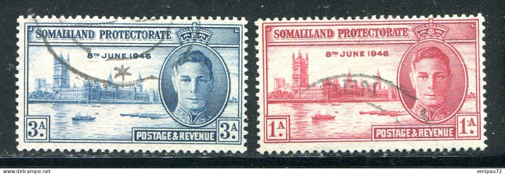 SOMALILAND- Y&T N°100 Et 101- Oblitérés - Somaliland (Protectorat ...-1959)