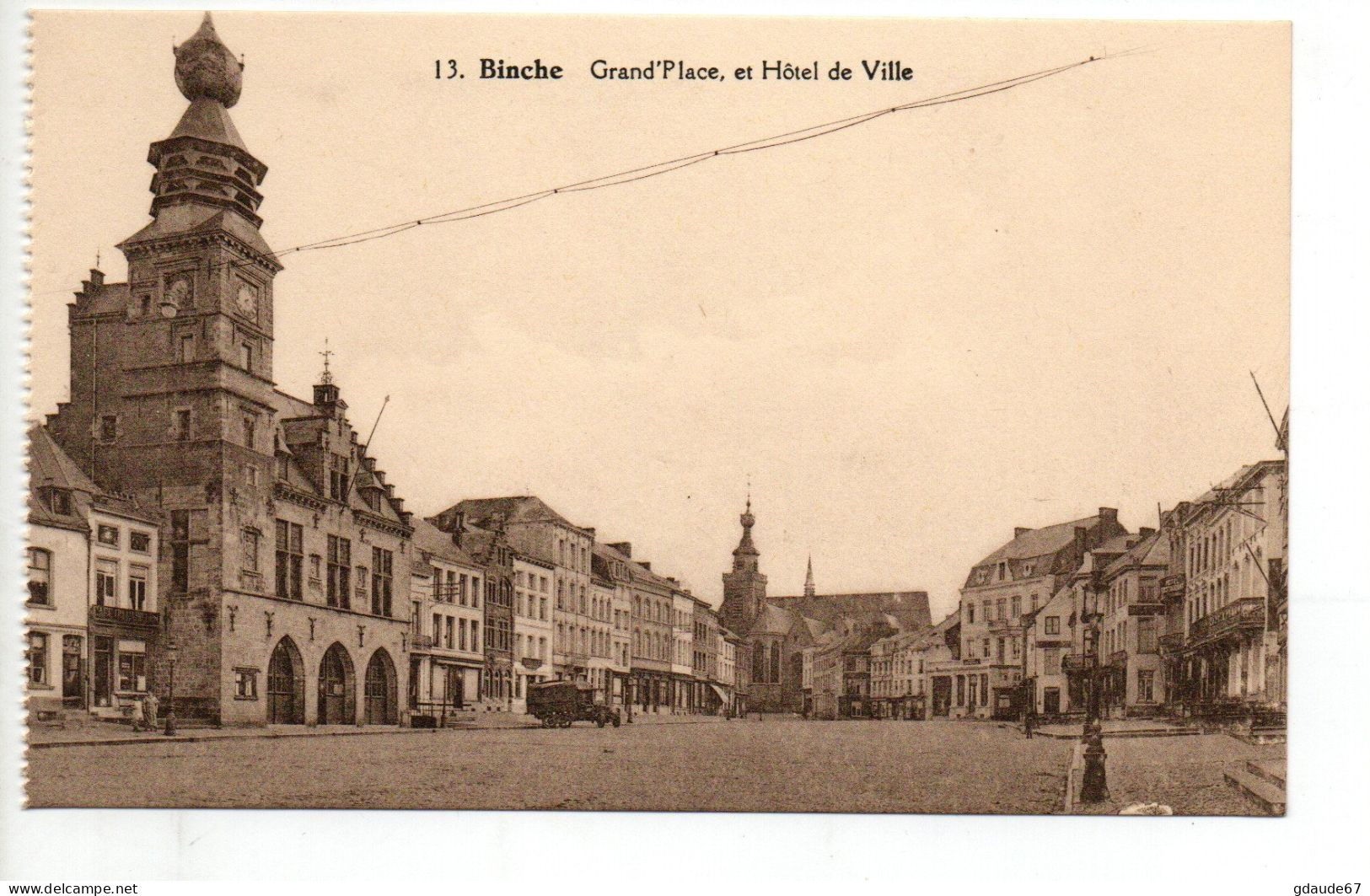 BINCHE (HAINAUT) - GRAND'PLACE ET HOTEL DE VILLE - Binche