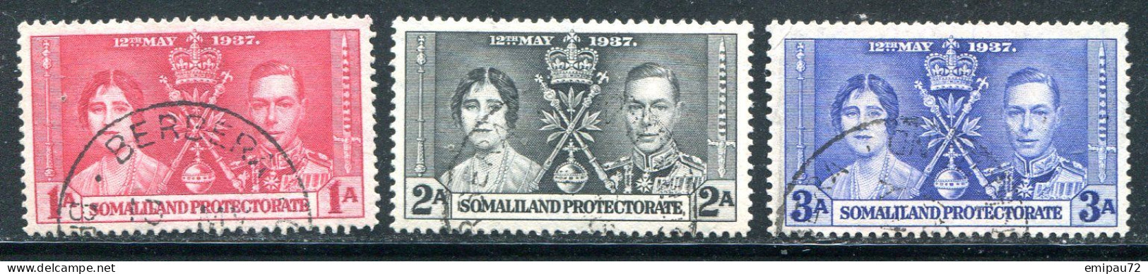 SOMALILAND- Y&T N°73 à 75- Oblitérés - Somaliland (Herrschaft ...-1959)