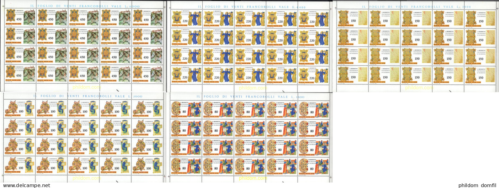 696993 MNH VATICANO 1980 15 CENTENARIO DEL NACIMIENTO DE SAN BENITO DE NURSIE - Nuevos