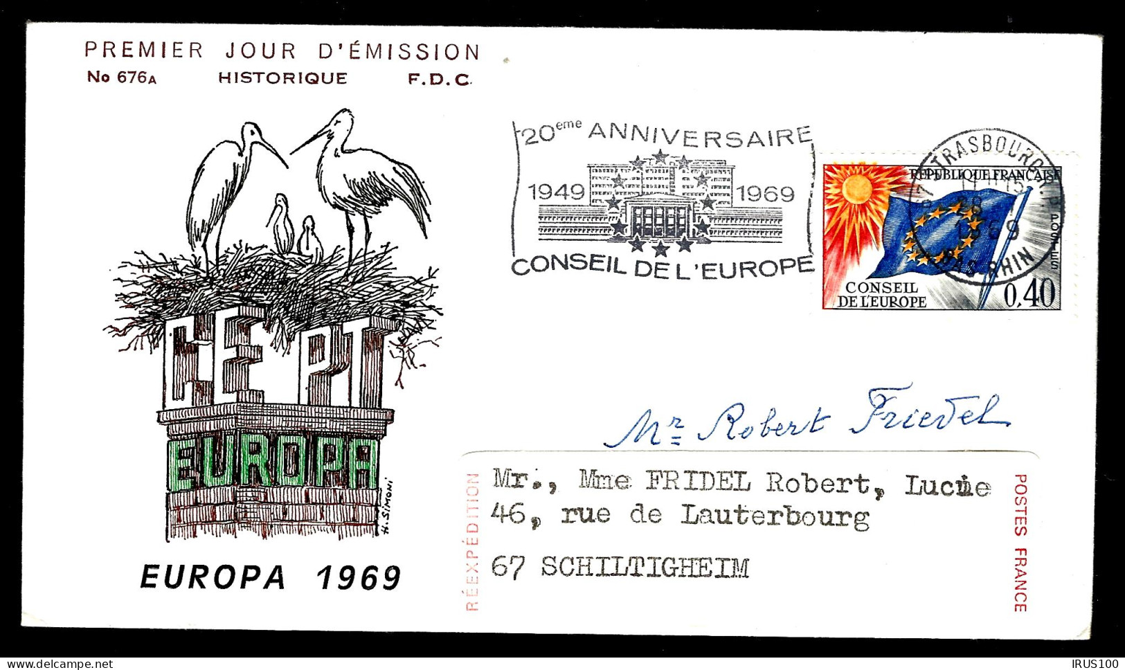 FDC - CONSEIL DE L'EUROPE - 1969 -   - Lettres & Documents