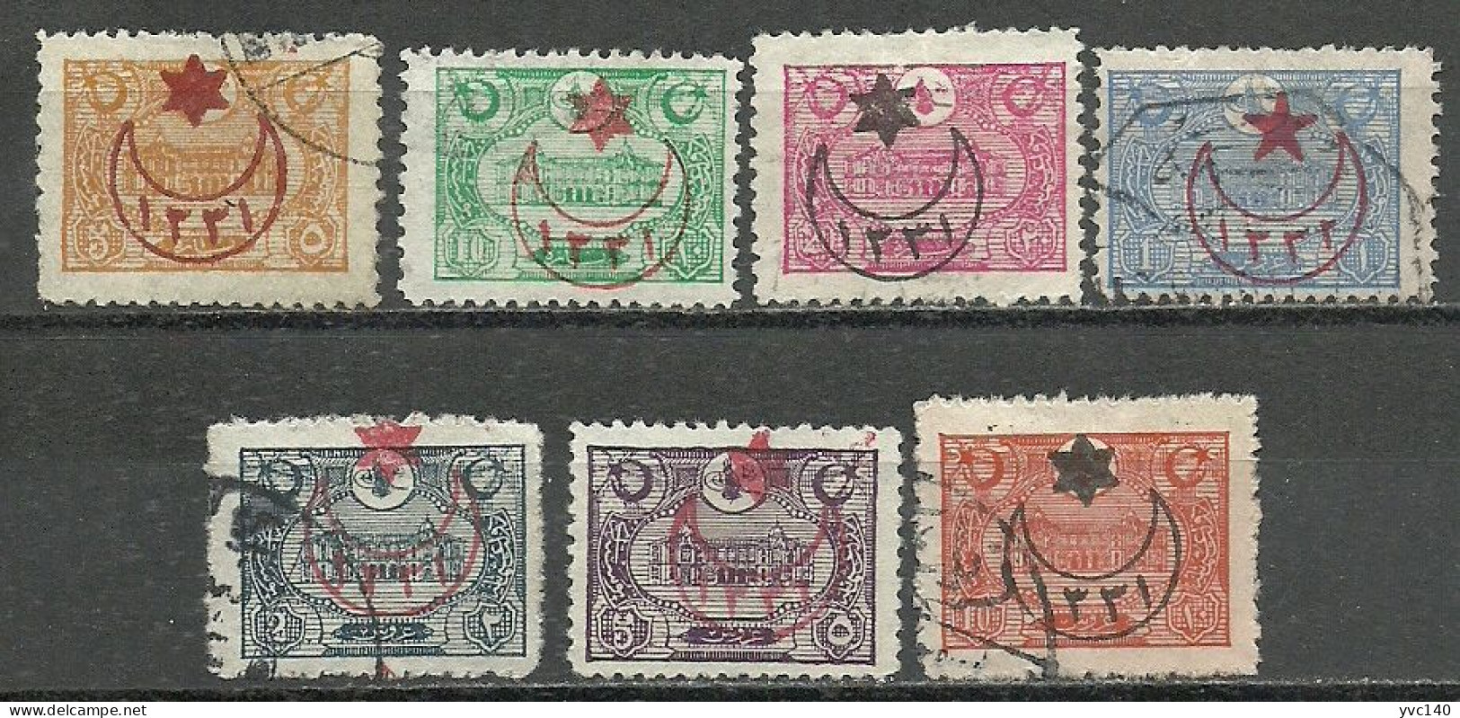 Turkey; 1915 Overprinted War Issue Stamps - Gebruikt