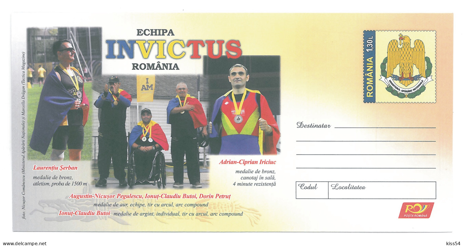 IP 2017 - 35 Romanian Sports Champions With Disabilities, Romania - Stationery - Unused - 2017 - Behinderungen