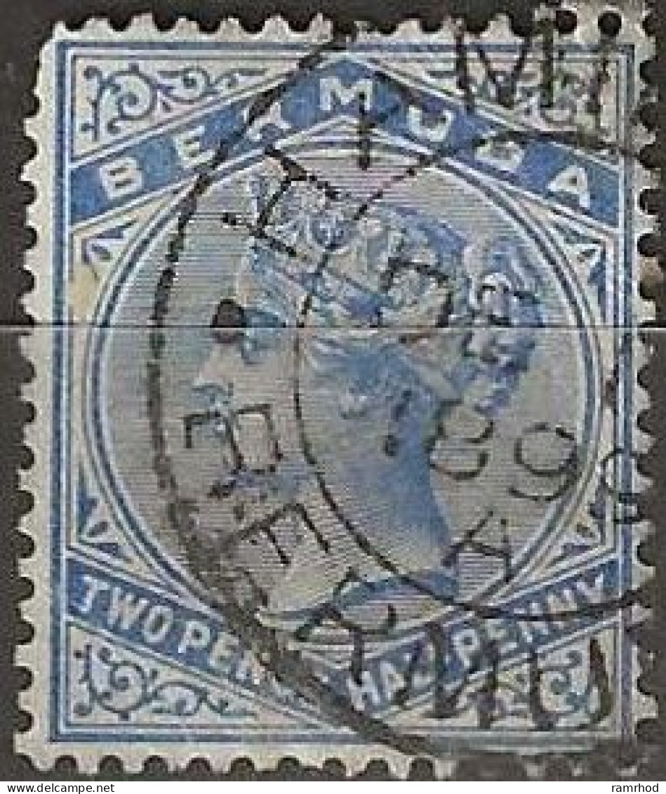 BERMUDA 1865 Queen Victoria - 2½d. - Blue FU - Bermudes