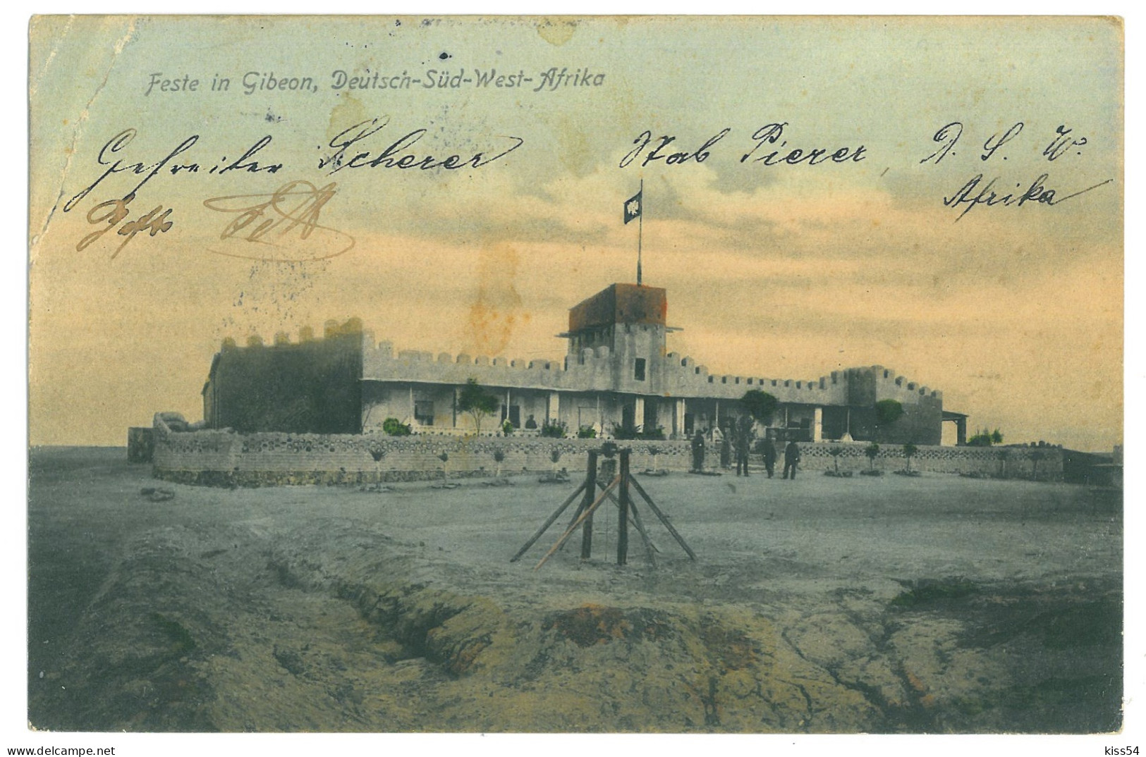 NAM 7 - 23808 GIBEON, D.S.W. Afrika, Namibia - Old Postcard, CENSOR - Used - 1906 - Namibia